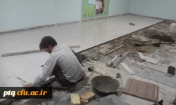 سرامیک کاری کف سالن مخزن