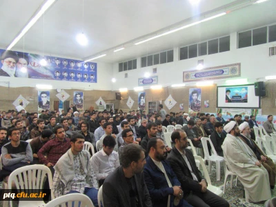 بزرگداشت هفته بسیج با حضور حجت الاسلام والمسلمین احتشام امام جمعۀ موقت کاشان در پردیس آیت الله طالقانی(ره) قم برگزار گردید.