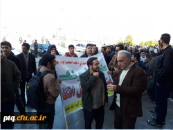 حضور دانشجویان واساتید در راهپیمایی 9دی