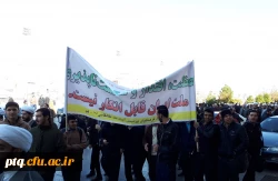 حضور دانشجویان واساتید در راهپیمایی 9دی