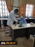 ارزیابی سلامت کارکنان پردیس با حضور تیم سنجش سلامت دانشگاه علوم پزشکی و خدمات بهداشتی و درمانی استان قم در هفته سلامت 4