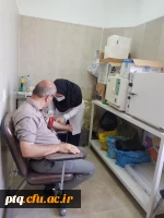 انجام آزمایش میزان قند وچربی خون از کارمندان پردیس در هفته سلامت 4
