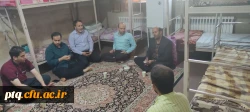 بازدید معاونت توسعه منابع و امور دانشجویی پردیس آیت الله طالقانی ره قم و رییس اداره حراست دانشگاه فرهنگیان استان قم از  خوابگاه ها و سلف سرویس های پردیس 22