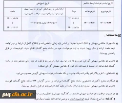 شیوه نامه میهمانی و انتقال دانشجویان 2