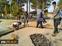 آماده سازی محل تدفین شهید گمنام با همکاری دانشجویان 2