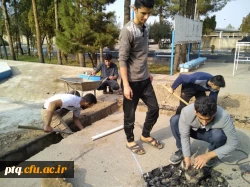 آماده سازی محل تدفین شهید گمنام با همکاری دانشجویان 3