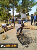 آماده سازی محل تدفین شهید گمنام با همکاری دانشجویان 6